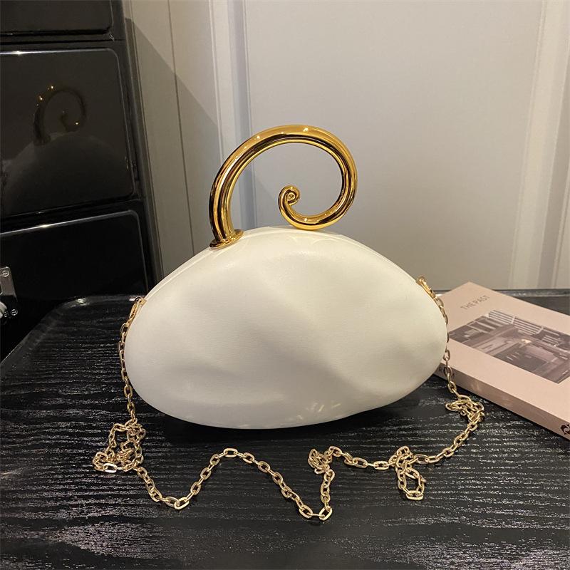 Französische Abendhandtasche für Damen Mode-Ketten-Umhängetasche Hochzeitsfeier-Clutch-Tasche Damen-Abendtasche