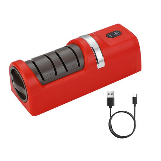 Electric Knife Sharpener Automatic Double Sided Knife Sharpener with Diamond Abrasives for Quick Sharpening Polishing Professional Kitchen Tool for