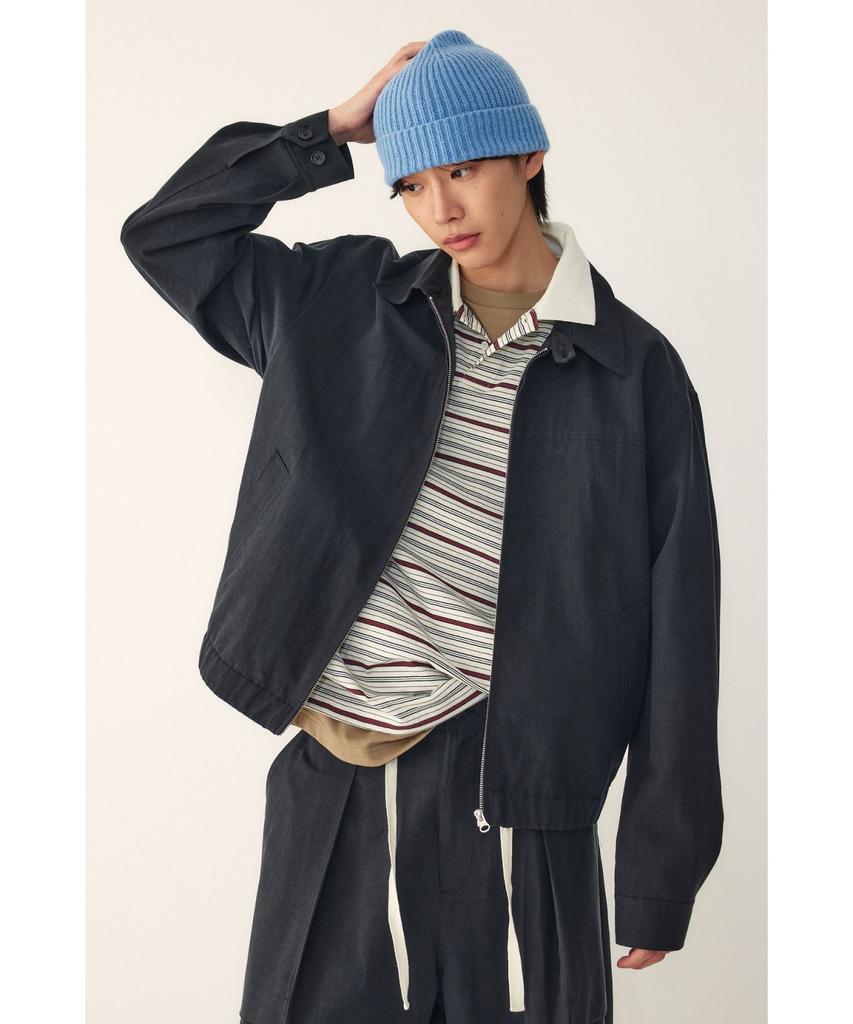 Studio Tomboy [Men] Oversized Zip-Up Jumper_Black 9156213185