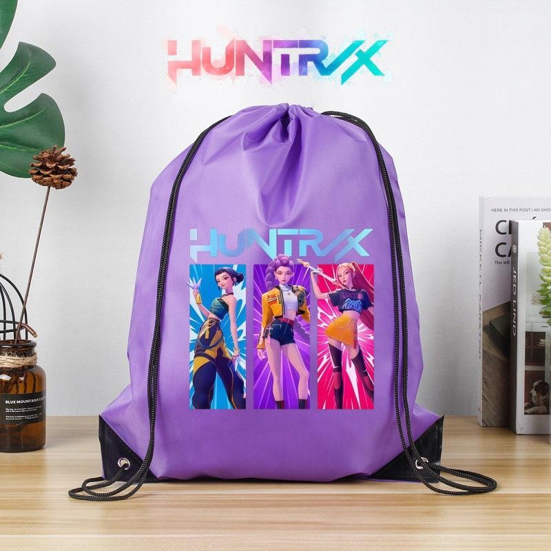 Huntress Girls Cosplay Drawstring Backpack Lightweight Polyester String Bag for Marathon Sports Events Gym Travel