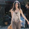 Women's Summer Hollow Tassel Knit Camisole Vest - Sexy Sleeveless Top