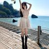 Holiday Pure Desire Heavy Industry Lace Suspender Skirt Waist Thin Puffy Short Skirt Sexy Dress Women