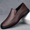 Genuine Leather Mens Loafers High Quality Men Casual Shoes Male Comfortable Soft Sole Business Footwear Brown Classic Mens Shoes