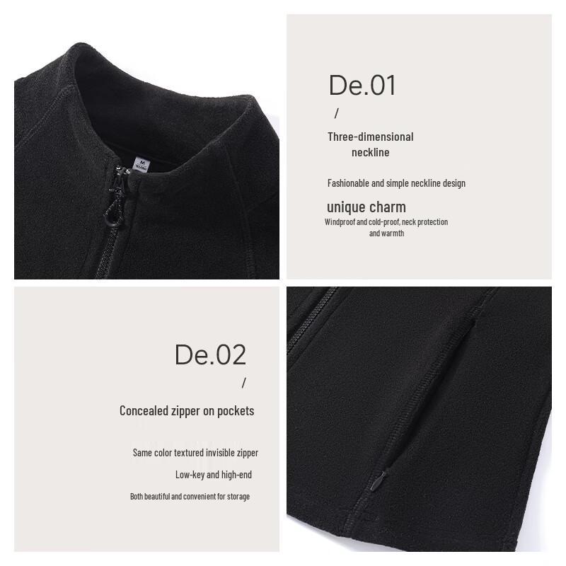 MJ STYLE Women's Stand Collar Fleece Jacket