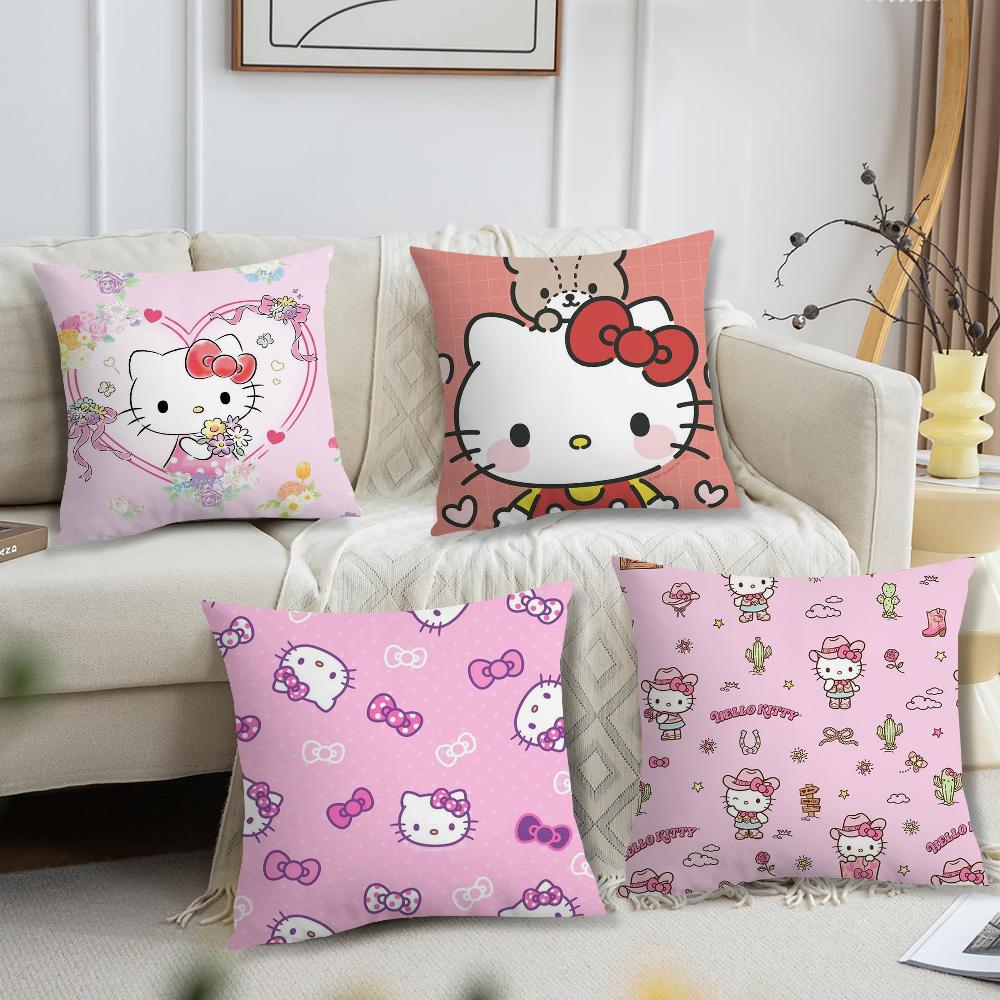Cute Hello K-Kitty Cushion Cover For Pillow Printing Sofa Decoration Home Car Room Coffee Shop Office Nordic Simplicity