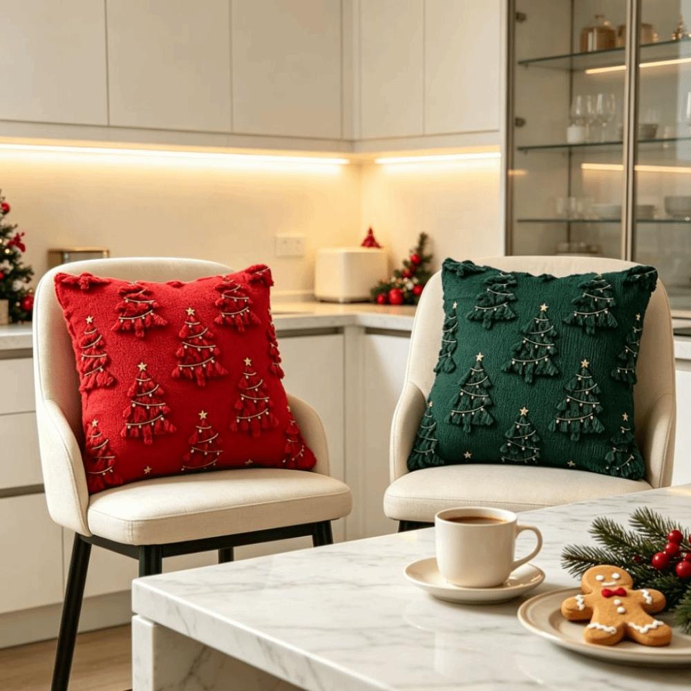 Soft Throw Pillow Cover Xmas Tree Decorative Cushion Cover Plush Cushion Cover  Home Decor