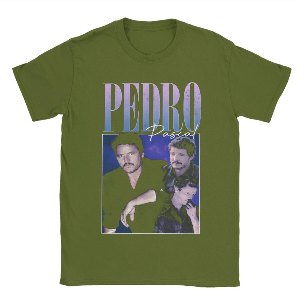Men's T-Shirt Pedro Pascal Casual Cotton Tee Shirt Short Sleeve T Shirts O Neck Tops Original