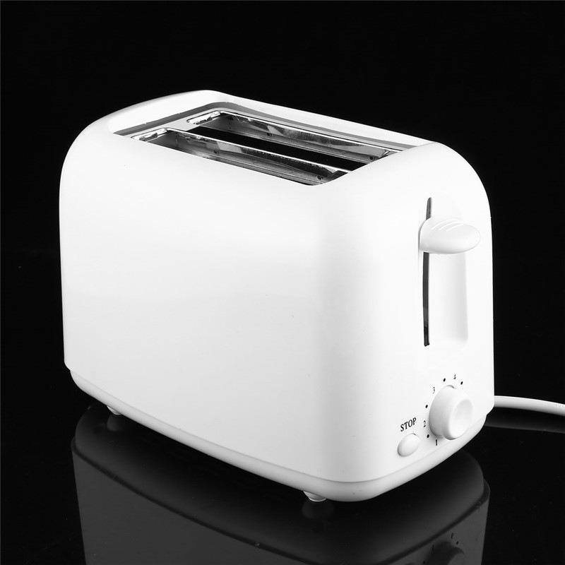 220V Hushållsbrödrost 6 Lägen 2 Skivor Brödrostare Automatisk Frukostmaskin Enknappsmanövrering Smörgåsgrill