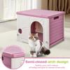 Outdoor Cat House for Feral Cats Weatherproof Rabbit Hutch Seasons Cozy House Plastic Pet House and Habitats Kitten Nest