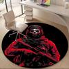 1pc Skull Soldier Office Round Area Rug,  Mat Suitable ForOffice, Under Office Chairs Bedroom Living Room Home Decor, Room Deco