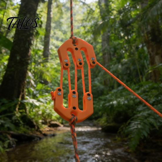 Troliu cu frânghie pentru ridicare grea 1 pereche Sistem de scripete cu bloc și scripete Ultraușor Echipament pentru vânătoare și backcountry Unelte pentru garaj și exterior