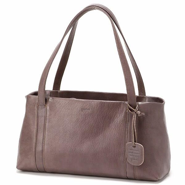 [Genten] Horizontal Tote Bag, Goat Basic, Cha