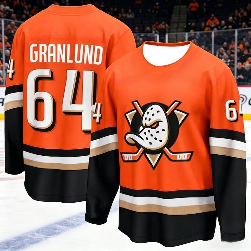 Family Look 2026 New Ice Hockey Training Shirt Duck Team 3D Print Breathable Moisture Wicking Long Sleeve T Shirt Kids Adults