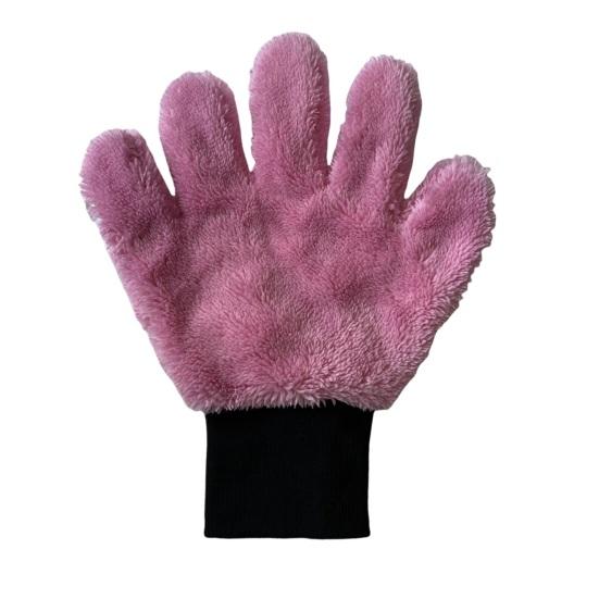 1Pc Double-Sided Thick Plush Car Wash Mitt Soft 5-Finger Scratch-Free Glove for Foam Cleaning Waterproof Wrist Detailing