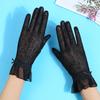 Spring and summer lace women's long finger cycling sports driving outdoor shading light breathable cool touch screen gloves
