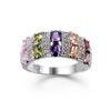 Exquise Dames Geometrie Ronde Steen Ring 925 Sterling Plataful AAA Zirkoon Sieraden Ontwerp Trouwringen voor Vrouwen Bague