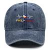 Heart-shaped Flag of Philippines Washed Cotton Snapback Baseball Caps Man's Cap Sporting Fashion Adjustable Baseball Hat
