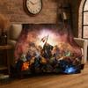 Demon Hunter Arthas World of Warcraft WOW Game Flannel Blanket Soft Warm Throw Blanket for Bedroom Living Room Bed Travel Picnic
