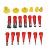 Set van 20 stuks Kitmondstuk Herbruikbare RVS Kitmondstuk Applicators met 6 stuks Aansluiting