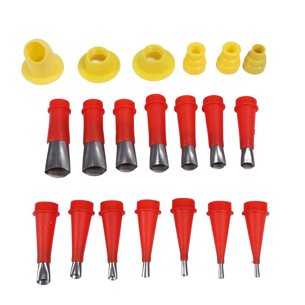Set van 20 stuks Kitmondstuk Herbruikbare RVS Kitmondstuk Applicators met 6 stuks Aansluiting