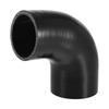 X AUTOHAUX 1 pz Diametro Interno 60-65mm/2.36"-2.56" Lunghezza Angolo di 90 Gradi Nero Tubo in Silicone per Auto Silicone