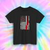 American Flag Deer Rifle Shirt Patriotic Hunting Graphic Tee S-5XL
