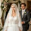Elegant Lace Edge Veil High-Density Mesh Crisp Shape Bridal Head Accessory with Exquisite Binding Floral Edges Retro Look for Weddings Halloween