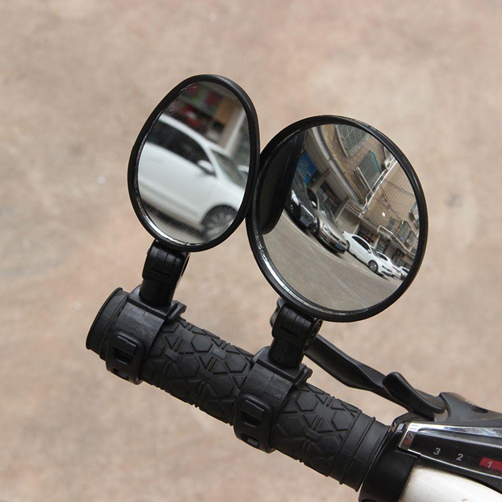 Rear View Rubber+ABS 360° Rotate Motorcycle Looking Glass Bicycle Mirror Handlebar Bike Rearview