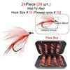 24Pcs/Box Fly Fishing Wet Fly Lures with Fly For Trout Lure Bait Fishing Tackle
