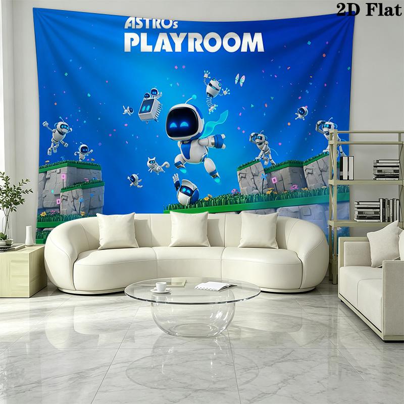 Astro bot Arazzo da Parete Appeso Estetico alla Parete Coperta in Tessuto Stampato Arazzi Decorativi per Camera da Letto Soggiorno Arredamento per la Casa