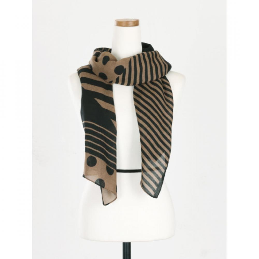 Shop   Dot Women S Long Scarf Beige Drn wSc 0774