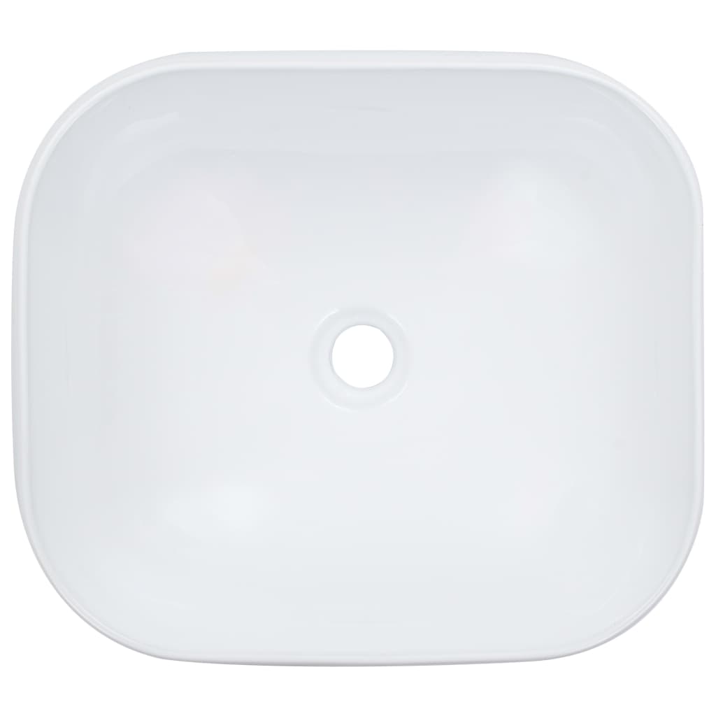 Wash Basin 44.5 X 39.5 X 14.5 Cm Ceramic White