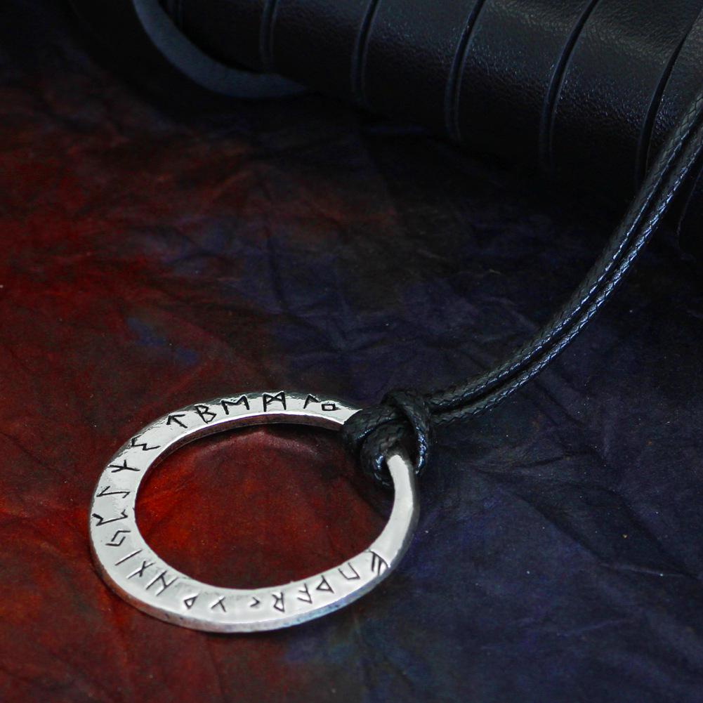 Viking Rune Pendant Necklace - European & American Retro Sweater Chain for Men & Women