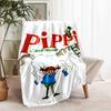 1 pièce Couverture Design Imprimé Pippi à Longues Chaussettes, Couverture Légère pour Canapé, Lit - Douce & Chaude, Cadeau pour Toutes les Saisons comme Noël, Halloween