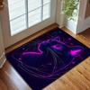 Multiple sizes Neon-colored cat illustration Carpet for Living Room Bedroom Sofa Home Decor Rug Non-slip Floor Mat Luxury Gift