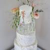 Clear Acrylic Cake Stand Elegant Dessert Display Stand with Tubes Flower Cake Centerpiece for Weddings Party