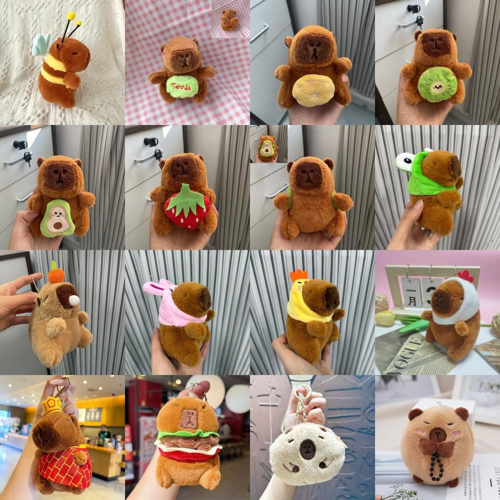 Capybara Keychain Plush Toy With Sparkling Chain For Animal Collectors