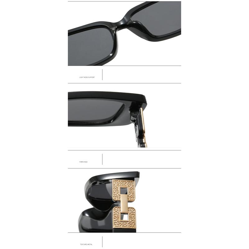 Women's Sunglasses Trend Cat  Eye Narrow Frame Chain Legs Sunglasses Women Vintage Small Square Men Sunglasses Outdoor UV400
