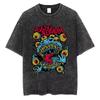 ASKING ALEXANDRIA Gotisk Mångögd Djävul Grafiskt Tryck T-shirt Män Kvinnor Streetwear Bomull Vintage Oversized Svarta T-shirts