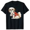 T-shirt Vintage Drôle J'aime Maman Tatouage Maman Shih Tzu Homme Femme Mode T-shirts Coton Surdimensionné Décontracté Streetwear T-shirts