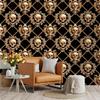 Skeleton Skull Wallpaper Peel and Stick Removable Wall Mural for Living Room Bedroom Kitchen Office Apartment Decor