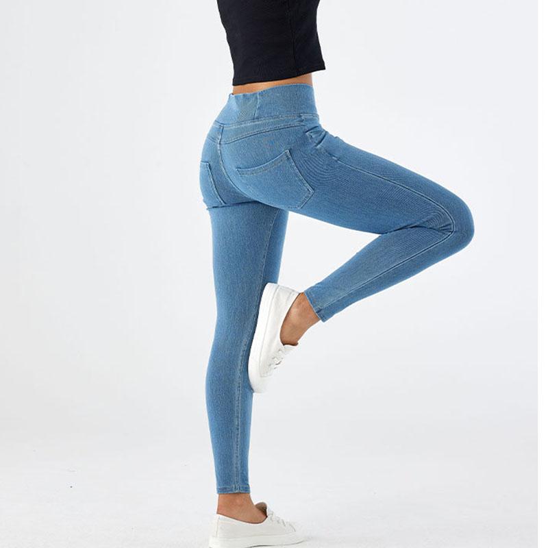 Slim High Waist Yoga Jeans Female Sexy Casual High Elasticity Denim Pants Women