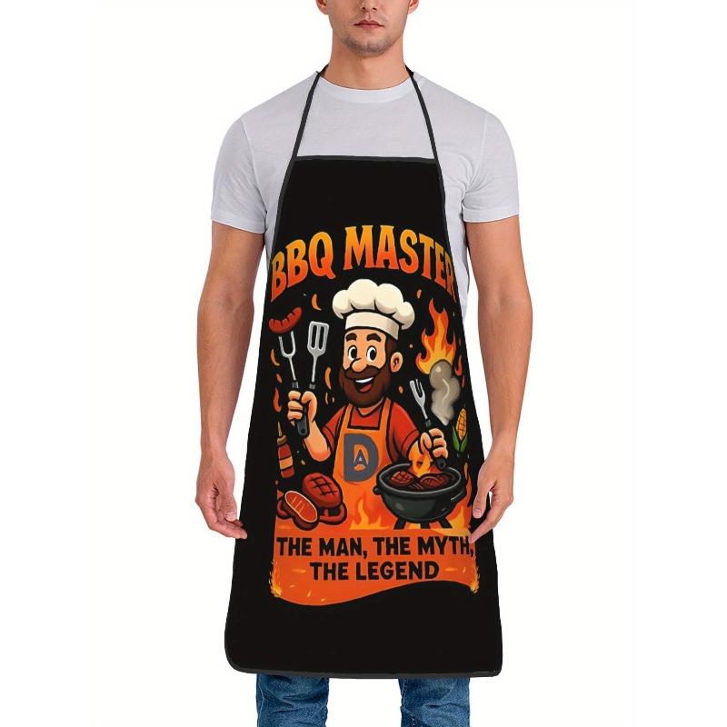 BBQ Meister Schürze, Der Mann Der Mythos Die Legende Slogan, Grillmeister Muster, Mehrere Größen Verfügbar