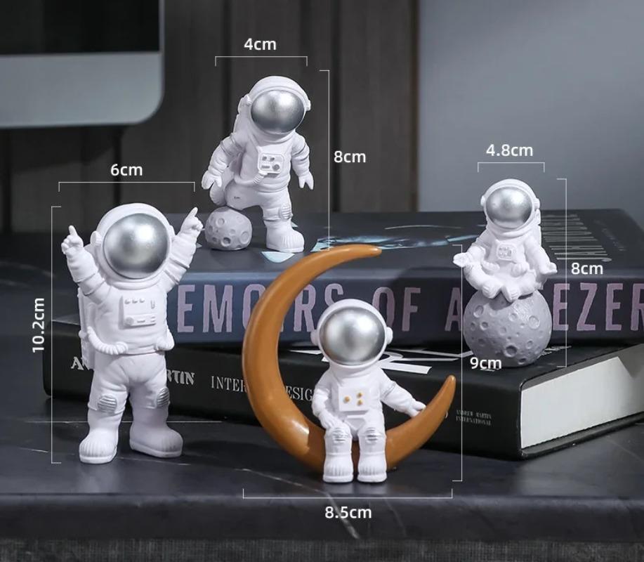 3/4pcs Astronaut Figure Statue Figurine Spaceman Sculpture Educational Toy Desktop Home Decoration Astronaut Model For Kids Gift