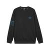 Skechers Fleece Vintage Sports Loose Round Neck Sweatshirt Unisex Sweatshirt Black L324U068-0018