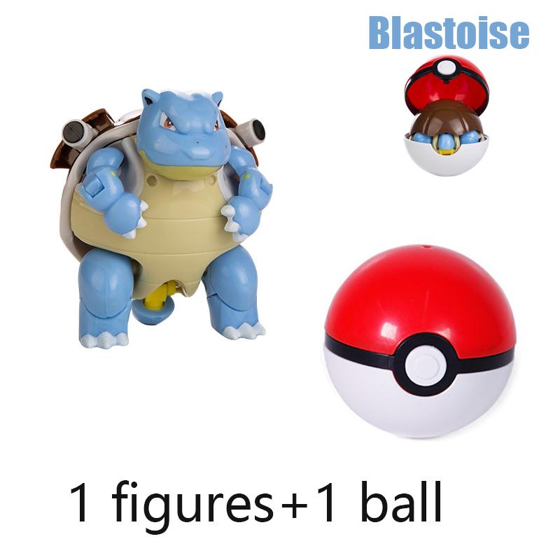 New  Figures Pikachu Charizard Greninja Pocket Monster Pokeball Action Deformation Model Toys Kids Birthday Gifts