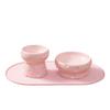 Large Diameter Elevated Cat Bowl Anti-knock Cheese Shape Neck Protection Bowl Anti-choke Ceramic Water Bowl for Pets Cats Dogs