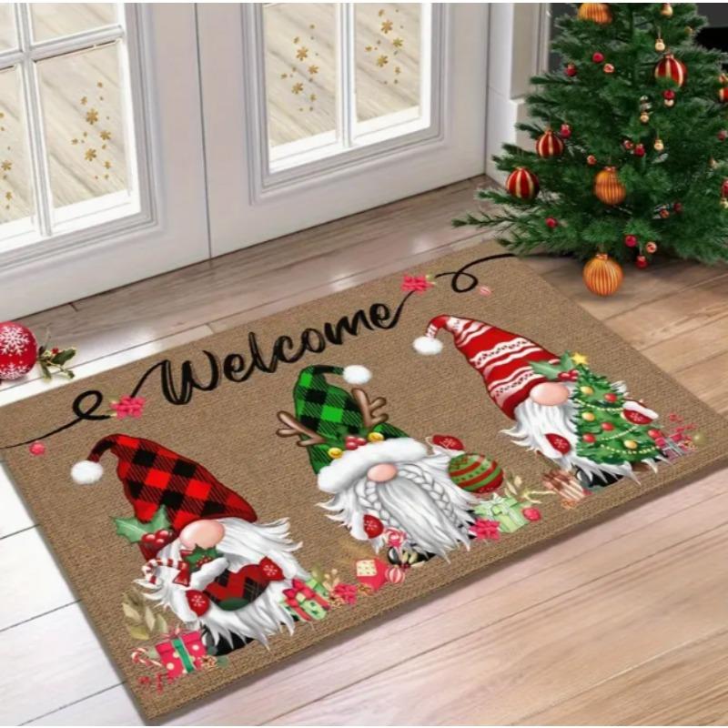 1pc Christmas Dwarf Welcome Door Mat Is A Wonderful Christmas Gift Mat That Perfect for Home and Christmas Decoration Doorways