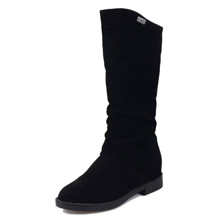 Fashion Snow Boots Women Winter Shoes Casual Woman High Boots Black Red Soft Comfortable Female Footwear Solid Suede Women Long Botas