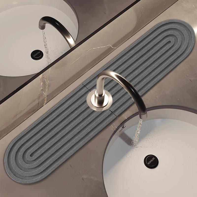 Diatom Mud Absorbent Pad - Quick-Drying Faucet & Sink Mat for Kitchen/Bathroom